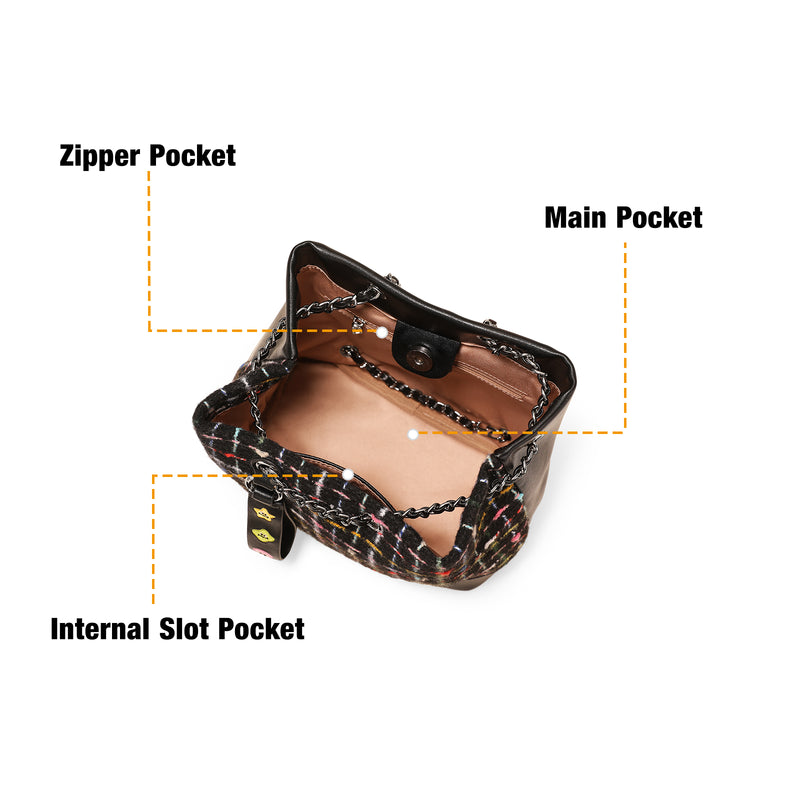 wool chain backpack, view 7 - MRSLM