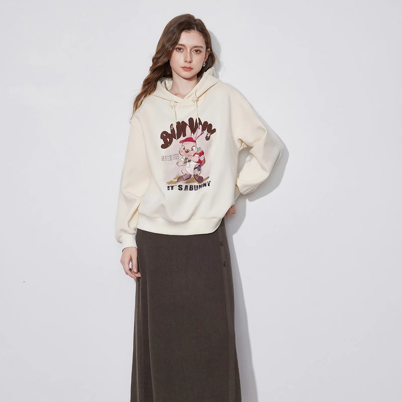 women's rabbit print hooded pullover - MRSLM
