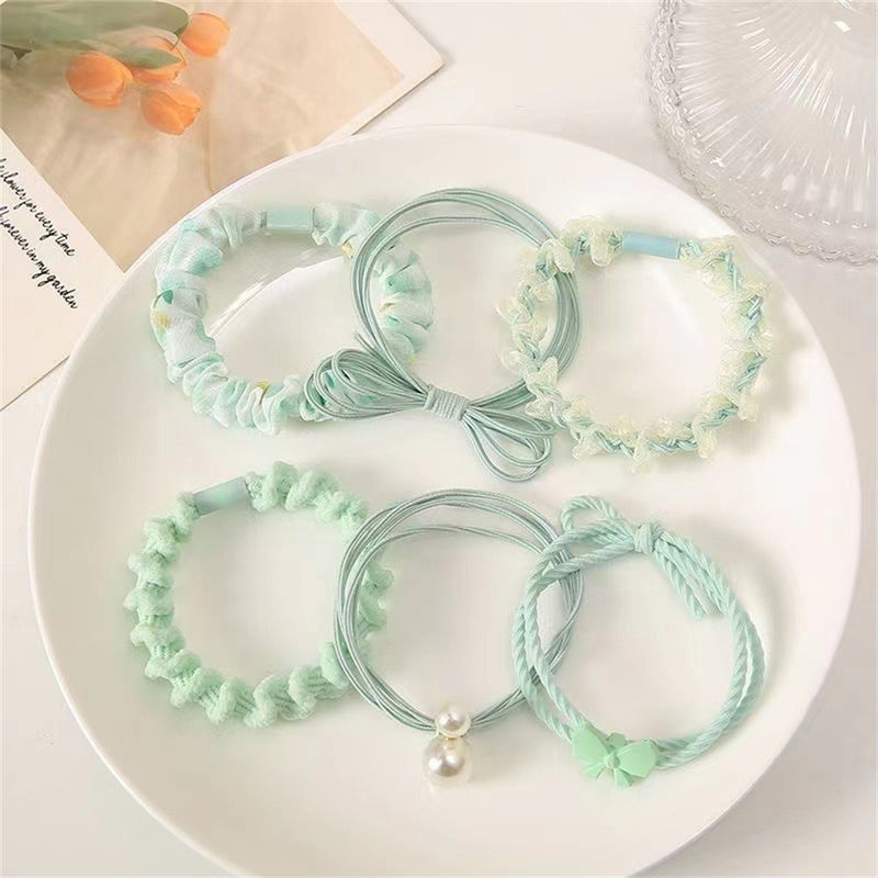 6-pack nylon elastic hair bands, view 5 - MRSLM