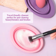 silicone makeup brush cleaner bowl, view 7 - MRSLM