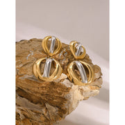 Geometric hoop earrings, view 7 - MRSLM