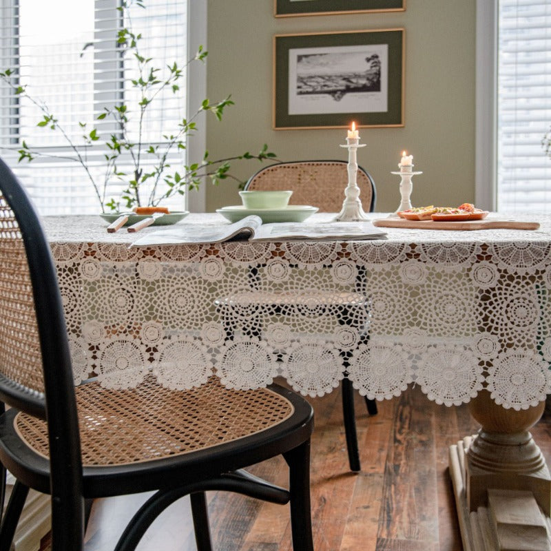 water-soluble embroidery lace tablecloth, view 6 - MRSLM