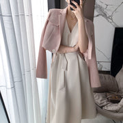 High waist A-line summer dress, view 4 - MRSLM