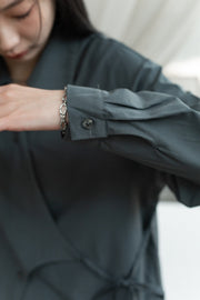 side lace-up waist loose shirt, view 8 - MRSLM