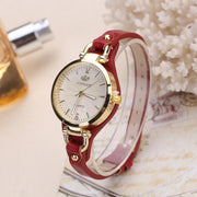women's leather strap quartz watch, view 5 - MRSLM