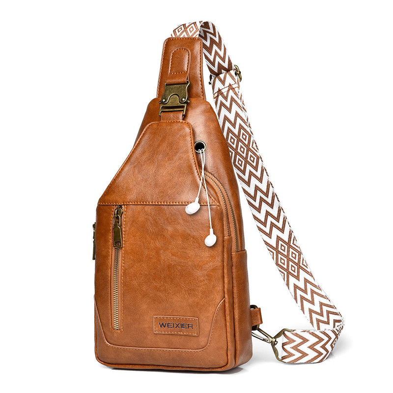 retro men's messenger bag, view 4 - MRSLM