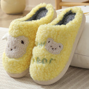Plush bear house slippers, view 8 - MRSLM