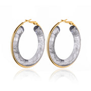 Acrylic gradient hoop earrings for women, view 5 - MRSLM