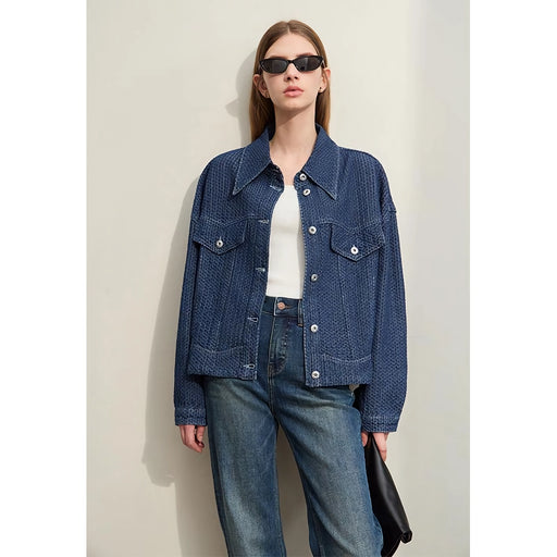 short loose denim jacket, view 2 - MRSLM