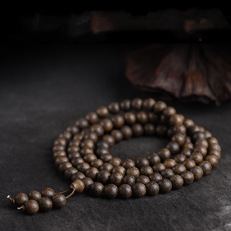 vintage 108 bead Buddhist bracelet, view 6 - MRSLM