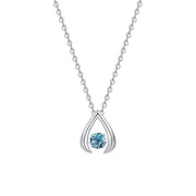 women's S925 silver topaz necklace, view 4 - MRSLM