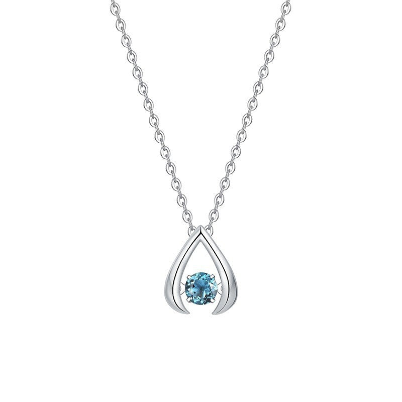 women's S925 silver topaz necklace, view 4 - MRSLM