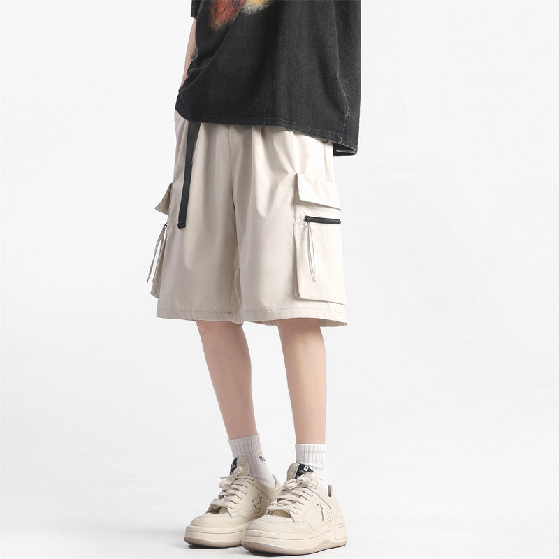 men's multi-pocket workwear shorts, view 5 - MRSLM