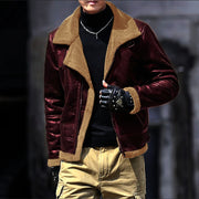 men's thickened fleece-lined suede fabric jacket, view 9 - MRSLM