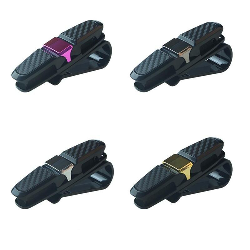 car sun visor glasses holder with card clip, view 10 - MRSLM
