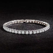 5mm high carbon diamond silver bracelet, view 4 - MRSLM
