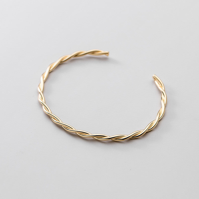 simple glossy twist bracelet, view 5 - MRSLM