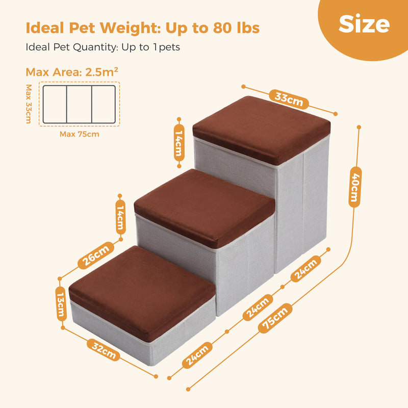 foldable 2-in-1 pet stairs, view 4 - MRSLM