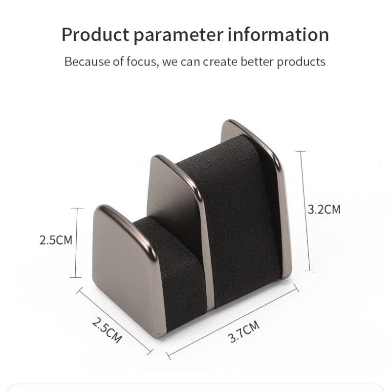 leather and zinc alloy car glasses holder, view 8 - MRSLM