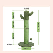 cactus cat scratching post, view 9 - MRSLM