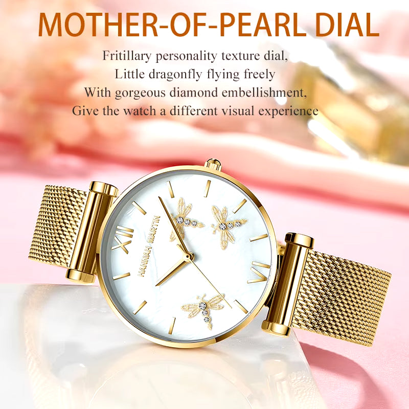 dragonfly design women's watch, view 6 - MRSLM