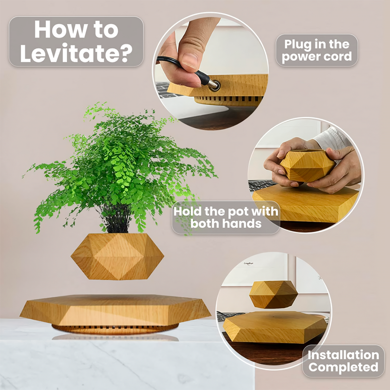 levitating plant pot, view 6 - MRSLM