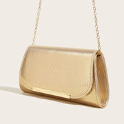 shiny striped pu leather evening clutch - MRSLM