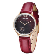 ladies quartz leather strap watch, view 3 - MRSLM