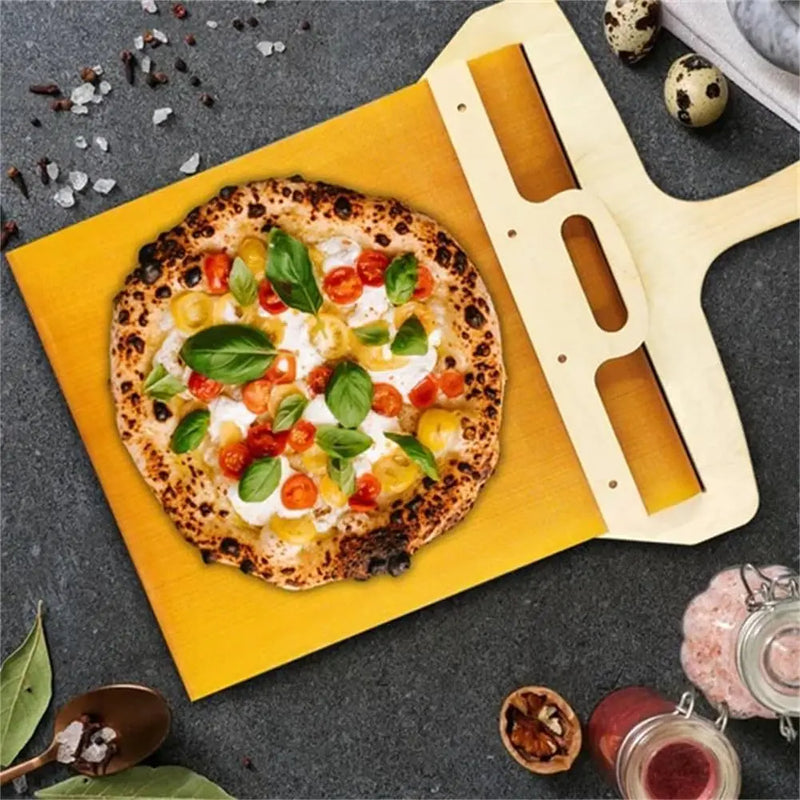sliding pizza shovel transfer board, view 4 - MRSLM