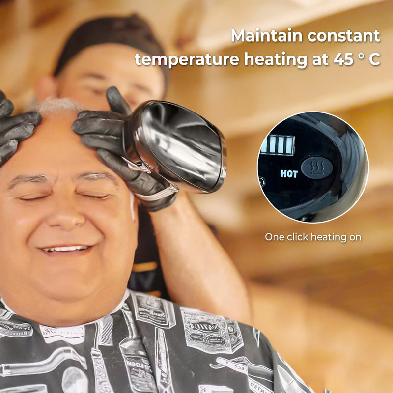 cordless handheld vibration and heat massager, view 6 - MRSLM
