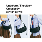 Leather baguette shoulder bag, view 14 - MRSLM