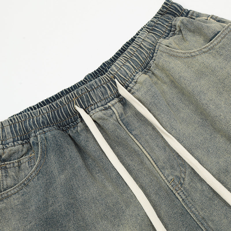 men's tie-dye denim shorts, view 10 - MRSLM