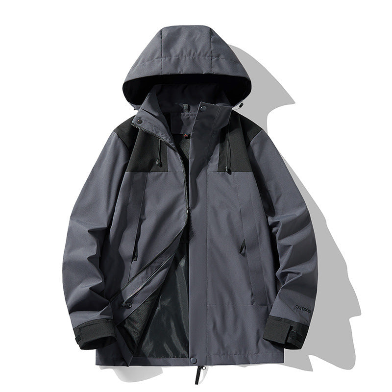 hooded waterproof outdoor jacket, view 3 - MRSLM