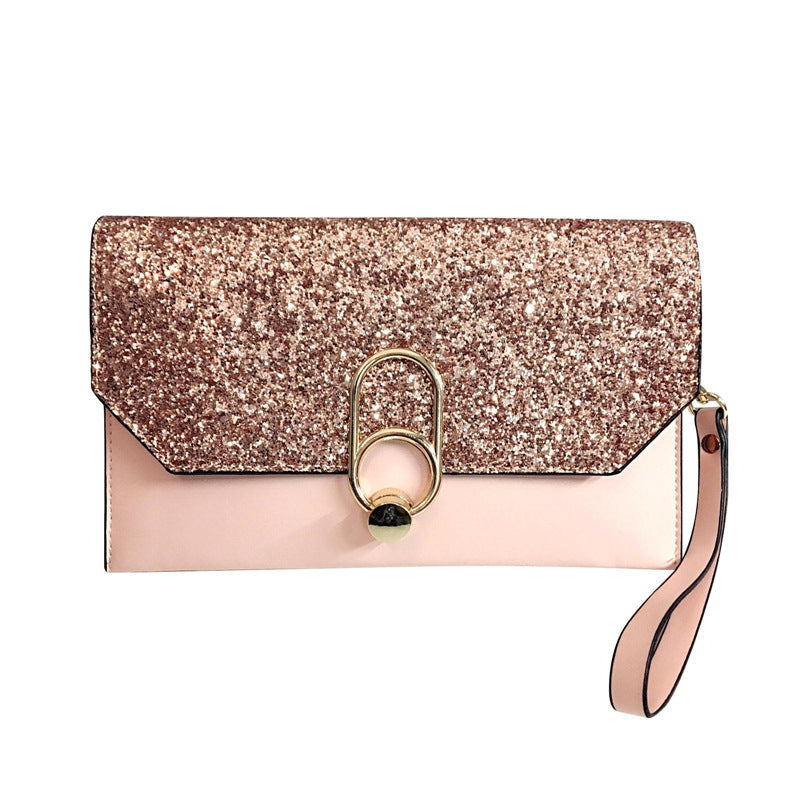 women's PU leather envelope clutch bag, view 5 - MRSLM