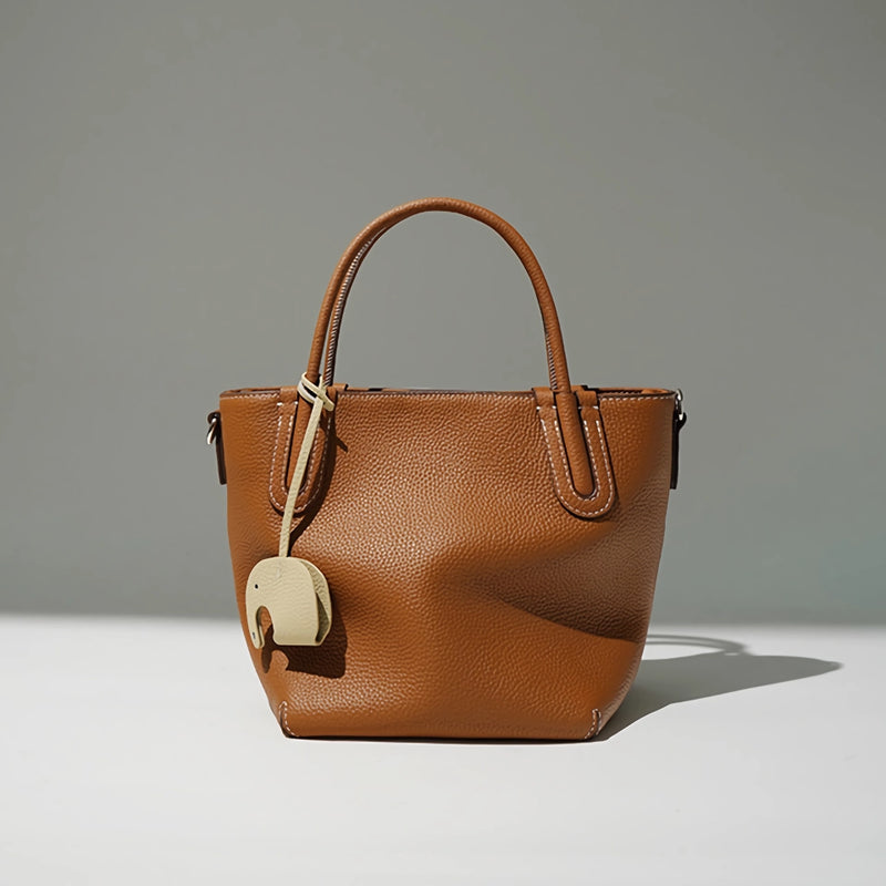 Genuine leather retro bucket bag, view 8 - MRSLM