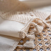 beige crochet mesh curtain, view 8 - MRSLM