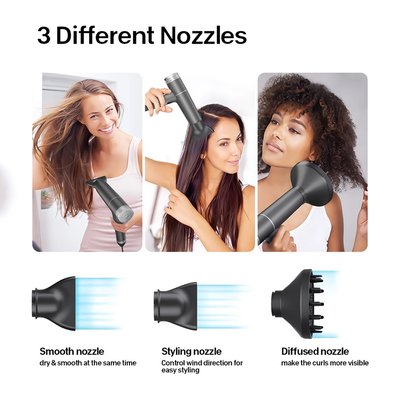 brushless hair dryer with negative ion technology, view 5 - MRSLM
