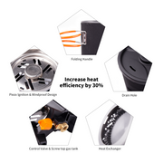 camouflage camping gas stove cooking system, view 4 - MRSLM