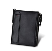men's short RFID leather wallet, view 10 - MRSLM