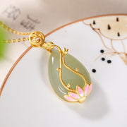 s925 silver jade pendant necklace, view 5 - MRSLM