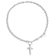 Cross heart pendant necklace, view 3 - MRSLM