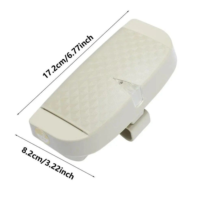 Compact car visor sunglasses and card holder, view 5 - MRSLM
