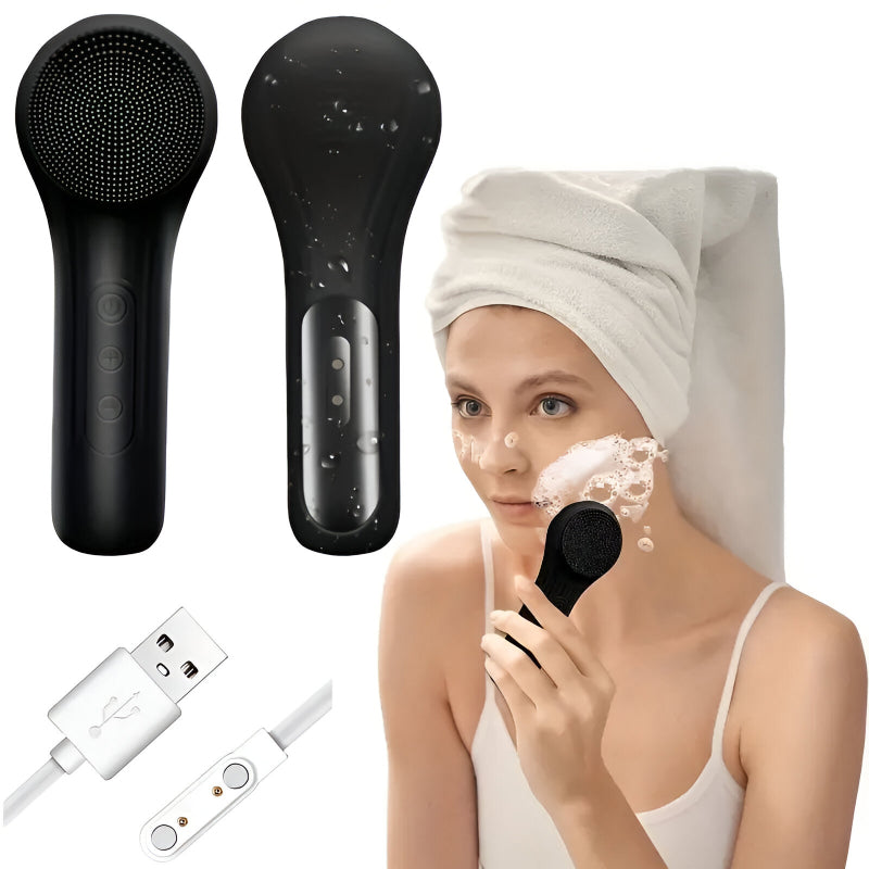 electric silicone facial cleansing brush, view 5 - MRSLM
