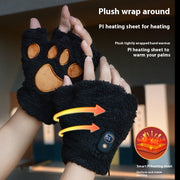 Heated cat's paw hand warmer gloves, view 3 - MRSLM