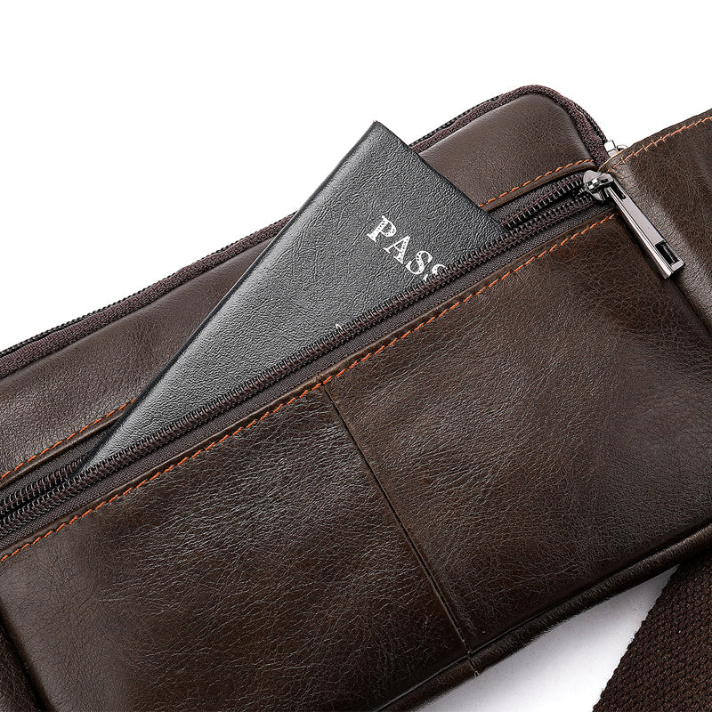 men's leather waist bag, view 4 - MRSLM