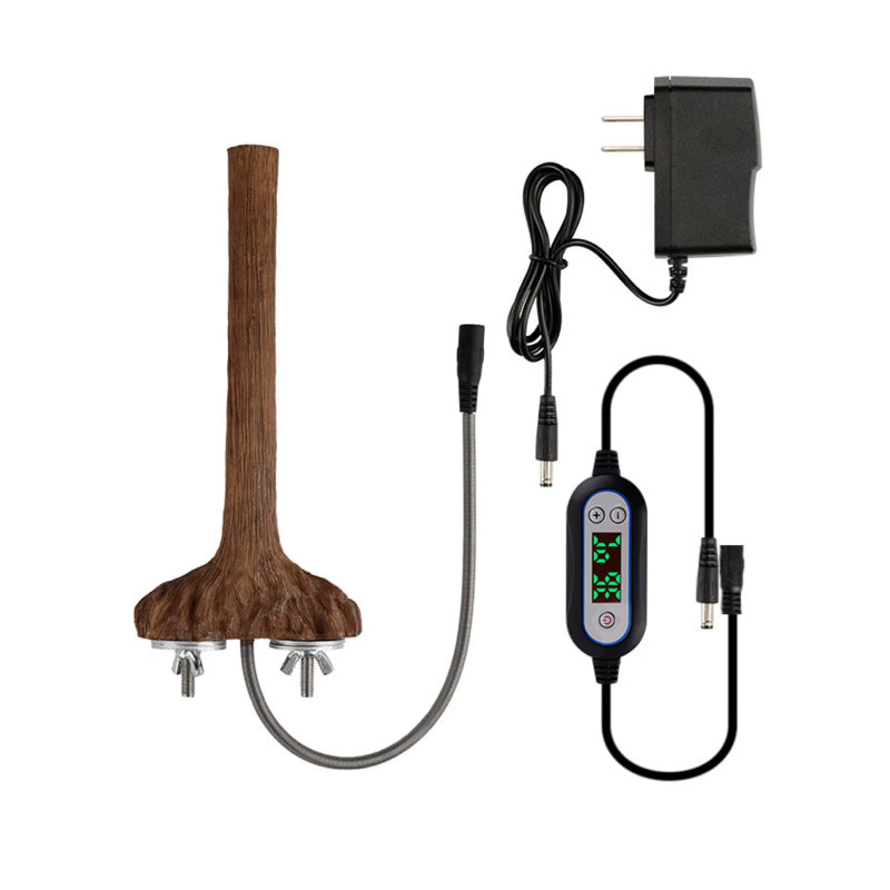 heated bird perch stand, view 2 - MRSLM