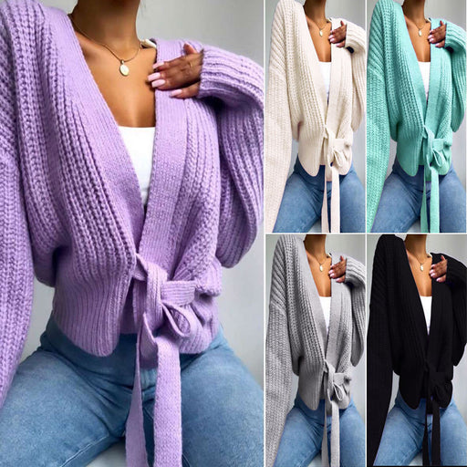 knitted hollow cardigan sweater women - MRSLM
