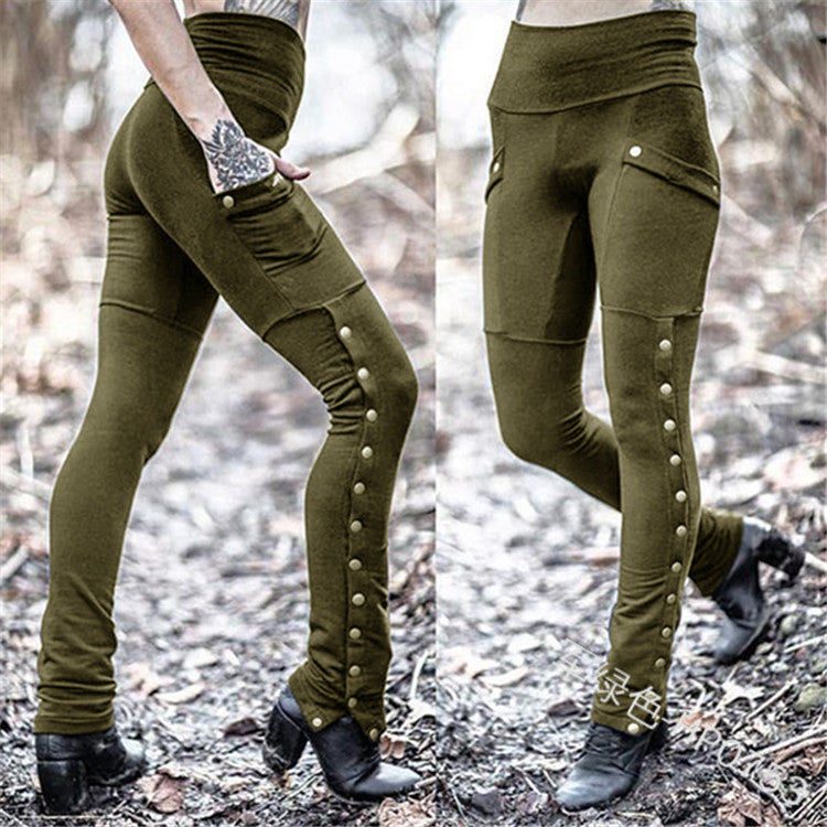 Rivet Split Sexy Pants