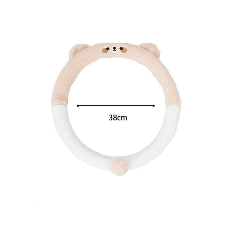 cute animal fluff steering wheel cover, view 9 - MRSLM