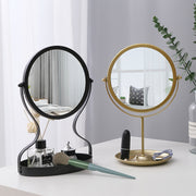 metal vanity mirror with jewelry storage, view 10 - MRSLM